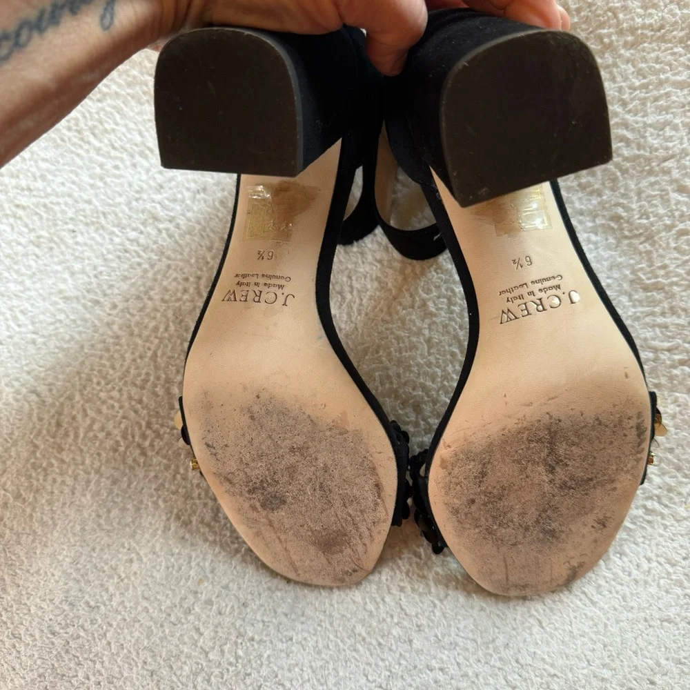 J Crew Collection sandals with sequin flowers, gorgeous! EUC! - Picture 8 of 12